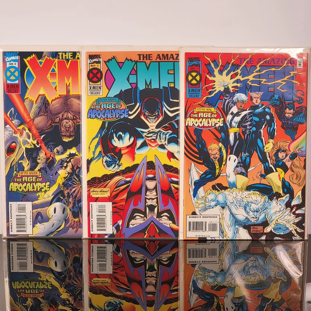Marvel The Amazing X-Men 3 Comic Lot 1, 3, 4 Age of Apocalypse First Editions‎